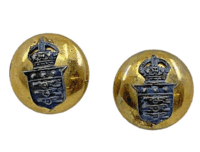 WW1 WW2 British Ordnance Corps Officers Peak Cap Hat Buttons Silver and Gilt WW1 WW2 British Ordnance Corps Officers Peak Cap Hat Buttons Silver and Gilt