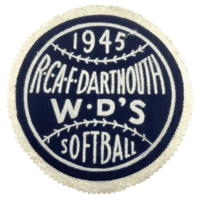 Royal Canadian Air Force Dartmouth WD's 1945 Soft Ball Jacket Crest Patch