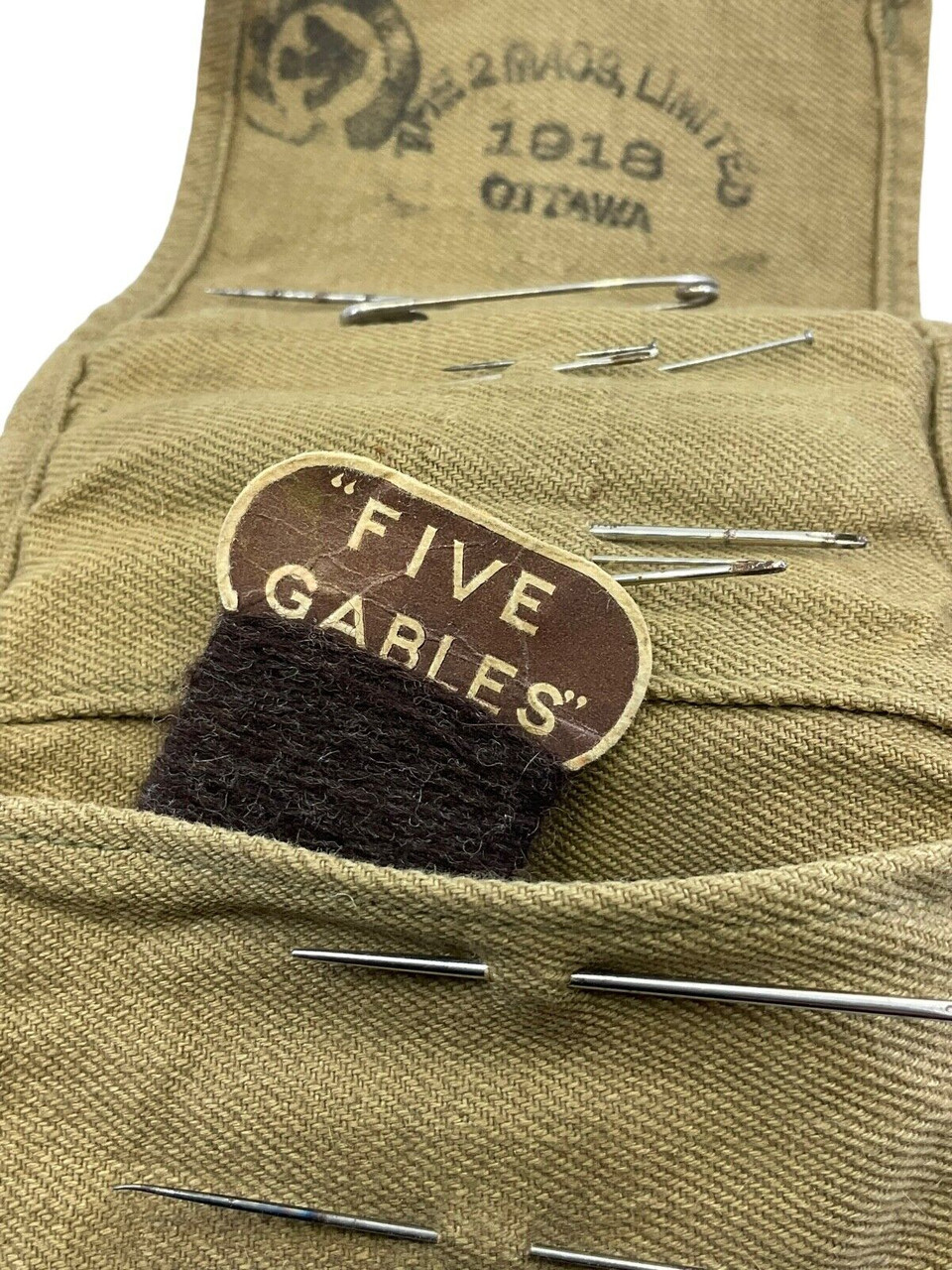 WW1 Canadian 1918 Dated Housewife Sewing Kit With RCASC Service Number WW1 Canadian 1918 Dated Housewife Sewing Kit With RCASC Service Number