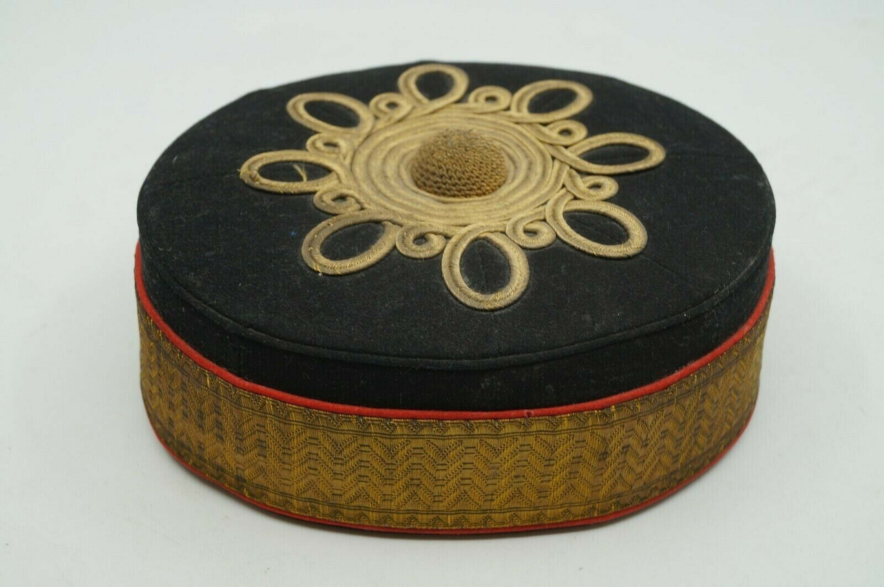 Victorian Era British Artillery Officers Pill Box Hat Named Victorian Era British Artillery Officers Pill Box Hat Named