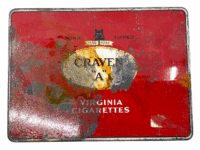 WW2 British Canadian Craven A Cigarette Tin EMPTY