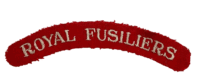 WW2 British Royal Fusiliers Shoulder Title Insignia Patch Single