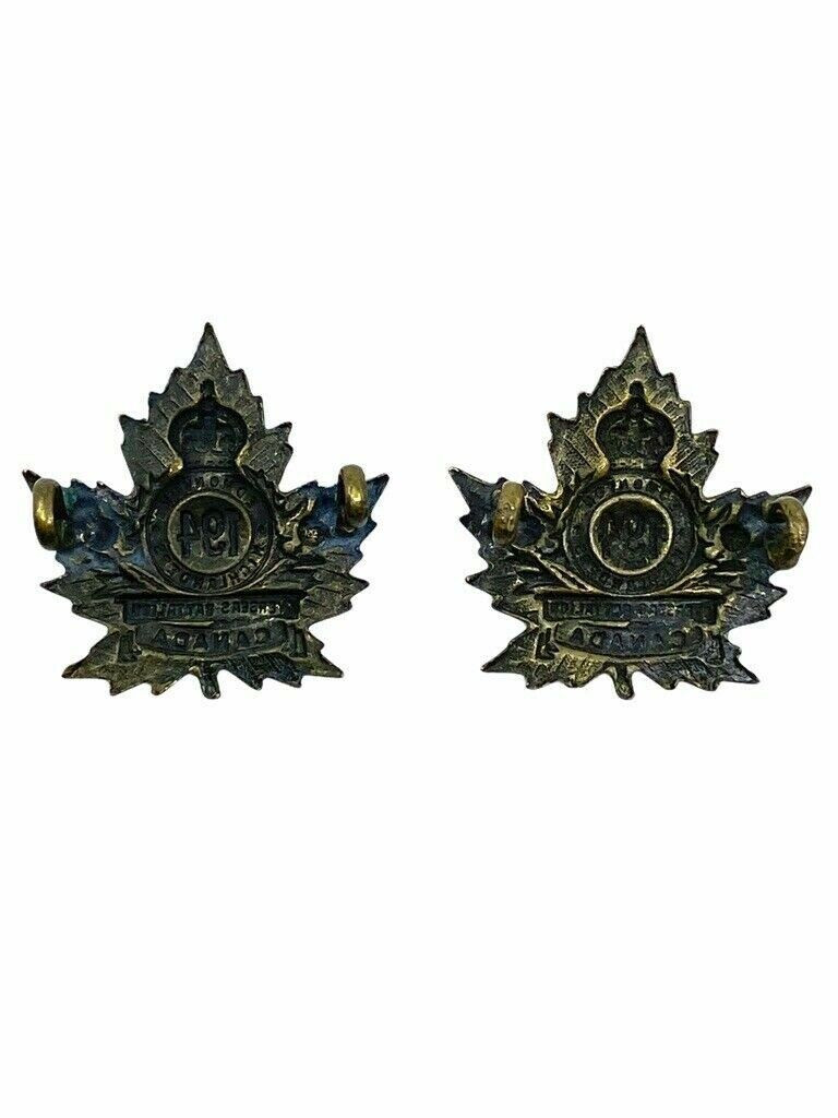 WW1 Canadian CEF 194th Battalion Collars Insignia Pair WW1 Canadian CEF 194th Battalion Collars Insignia Pair