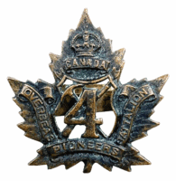 WW1 Canadian CEF 4th Pioneers Collar Badge Insignia