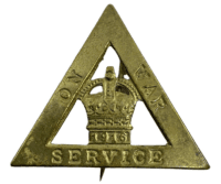 WW1 Canadian CEF On War Service Pin Back Badge