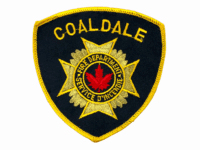 Canadian Coaldale Alberta Fire Department Gold Edge Patch Canadian Coaldale Alberta Fire Department Gold Edge Patch