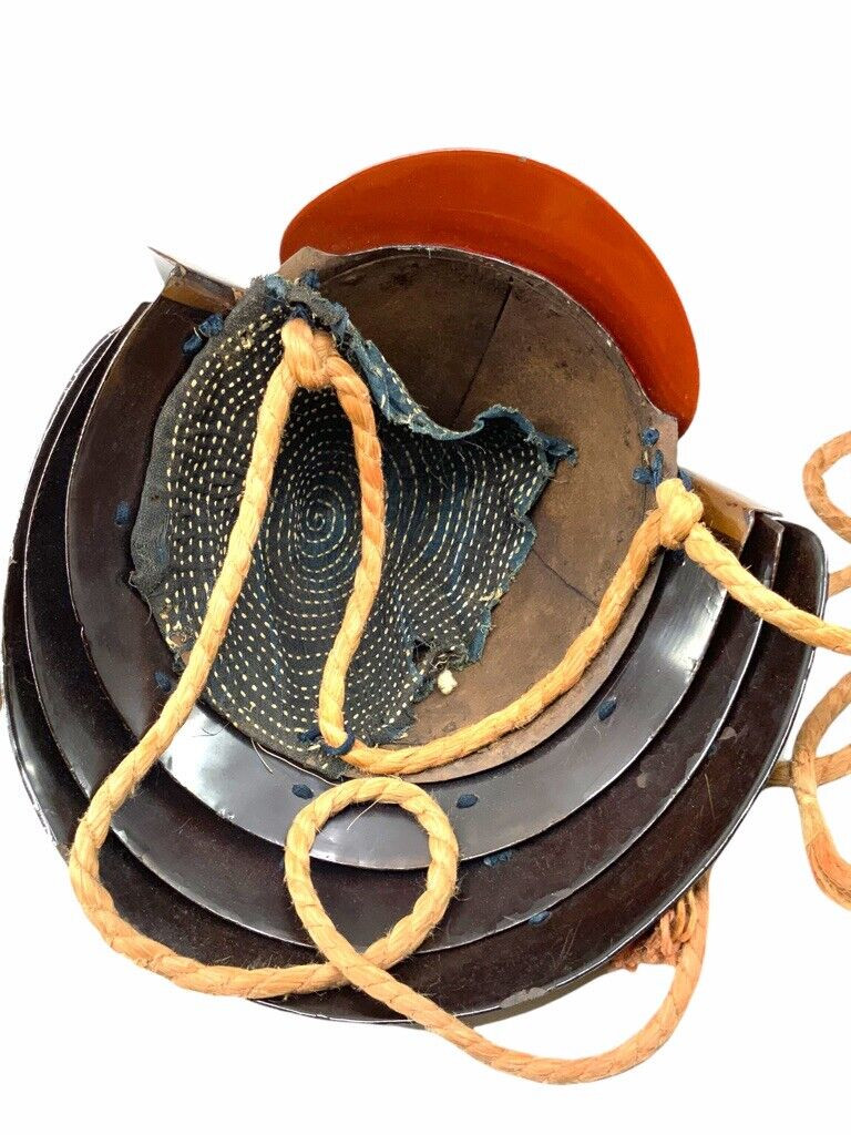 Japanese Japan Samurai Helmet Momonari Kabuto with Hanpo Faceshield 1750-1800 Japanese Japan Samurai Helmet Momonari Kabuto with Hanpo Faceshield 1750-1800