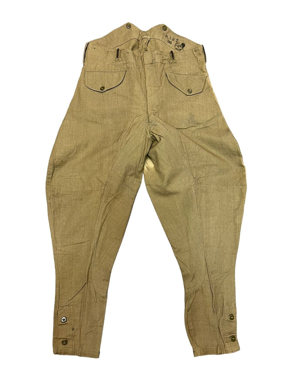 WW1 Canadian CEF Khaki Cotton Drill Riding Breeches Trousers Pants WW1 Canadian CEF Khaki Cotton Drill Riding Breeches Trousers Pants