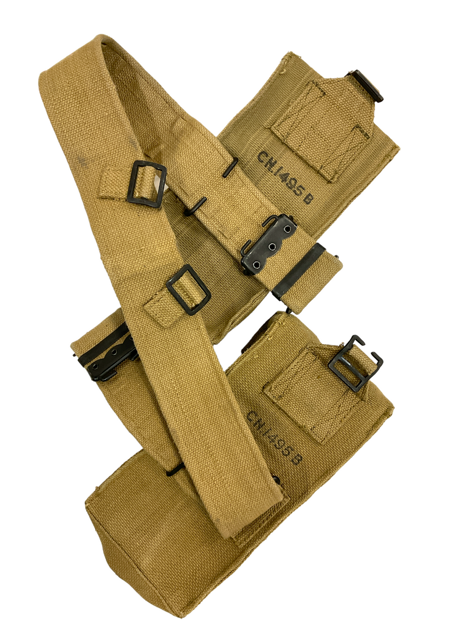 British Canadian 37 Pattern Web Belt 1955 Dated & Basic Pouches British Canadian 37 Pattern Web Belt 1955 Dated & Basic Pouches