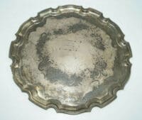 WW2 Era Canadian RHLI Officer In Memory Presentation Silver Plated Plate Named