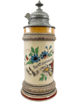 WW1 Imperial German 12th Bavarian Infantry Regiment Beer Stein 1/2 Litre