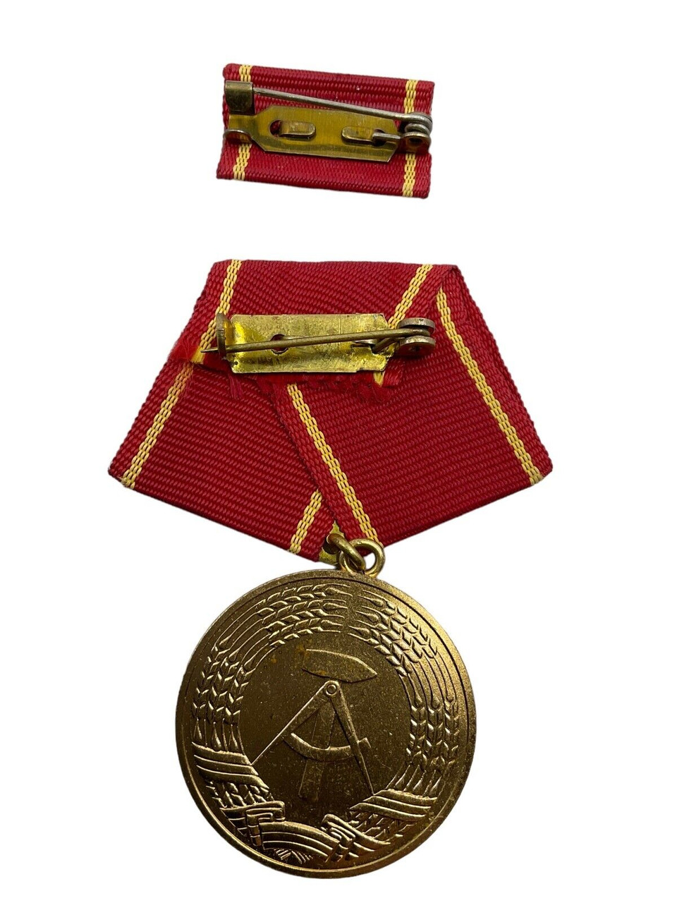 East German 25 Year Long Service Medal Full Size with Ribbon Bar East German 25 Year Long Service Medal Full Size with Ribbon Bar