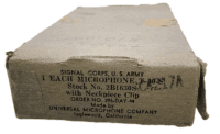 WW2 US USAF F80 Throat Microphone Spares In Box