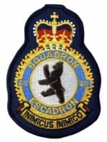 Canadian RCAF 411 Squadron Heraldic Colour Patch Crest