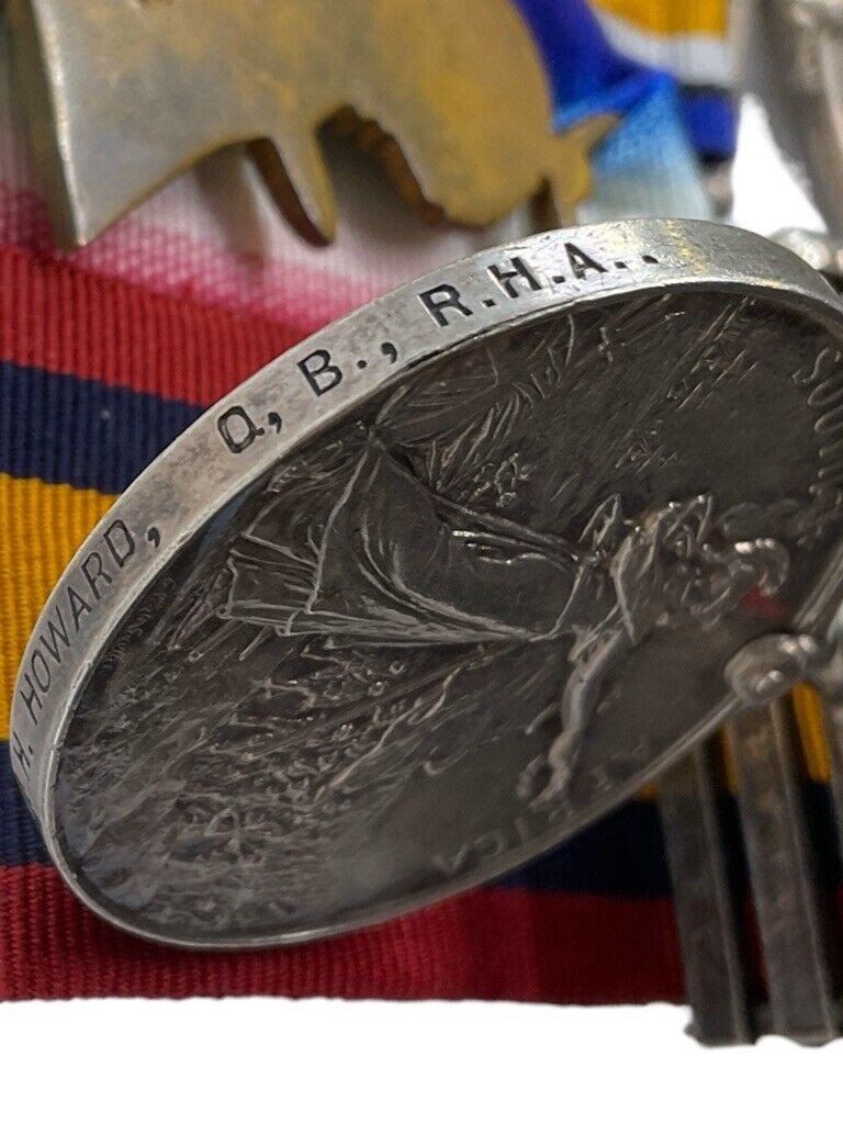 British Boer War QSA Trio Medal Group Q Battery RHA VC Action Gnr H Howard British Boer War QSA Trio Medal Group Q Battery RHA VC Action Gnr H Howard