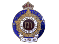 WW1 Canadian 177th Battalion Sweetheart Insignia Single