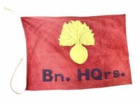 WW1 WW2 British Canadian Guards Battalion Headquarters Unit Flag