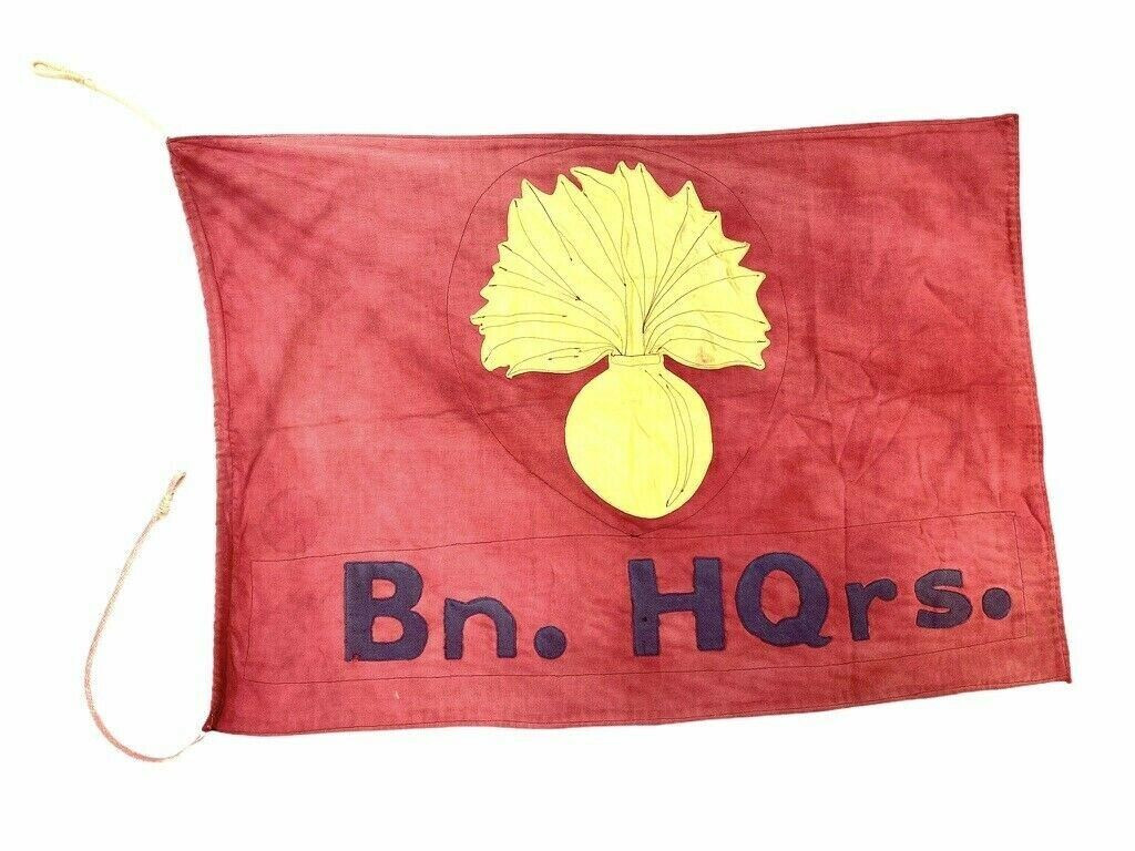 WW1 WW2 British Canadian Guards Battalion Headquarters Unit Flag WW1 WW2 British Canadian Guards Battalion Headquarters Unit Flag