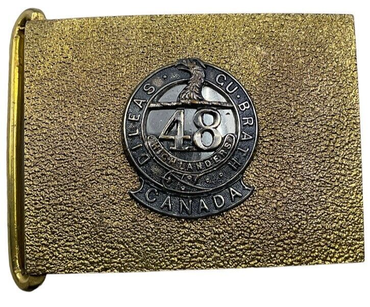 WW1 Canadian CEF 48th Highlanders Officers Sword Belt Buckle WW1 Canadian CEF 48th Highlanders Officers Sword Belt Buckle