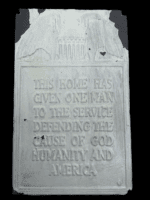 WW1 US AEF Home Front Son In Service Lead Step Plaque 3.5 x 5.5 Inch