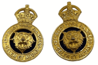 Canadian 12th York Rangers Regiment Officers Collar Badge Insignia Pair Canadian 12th York Rangers Regiment Officers Collar Badge Insignia Pair