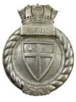 Canadian Korean War HMCS Crusader Aluminum Ships Crest 6 1/2 X 5 1/4