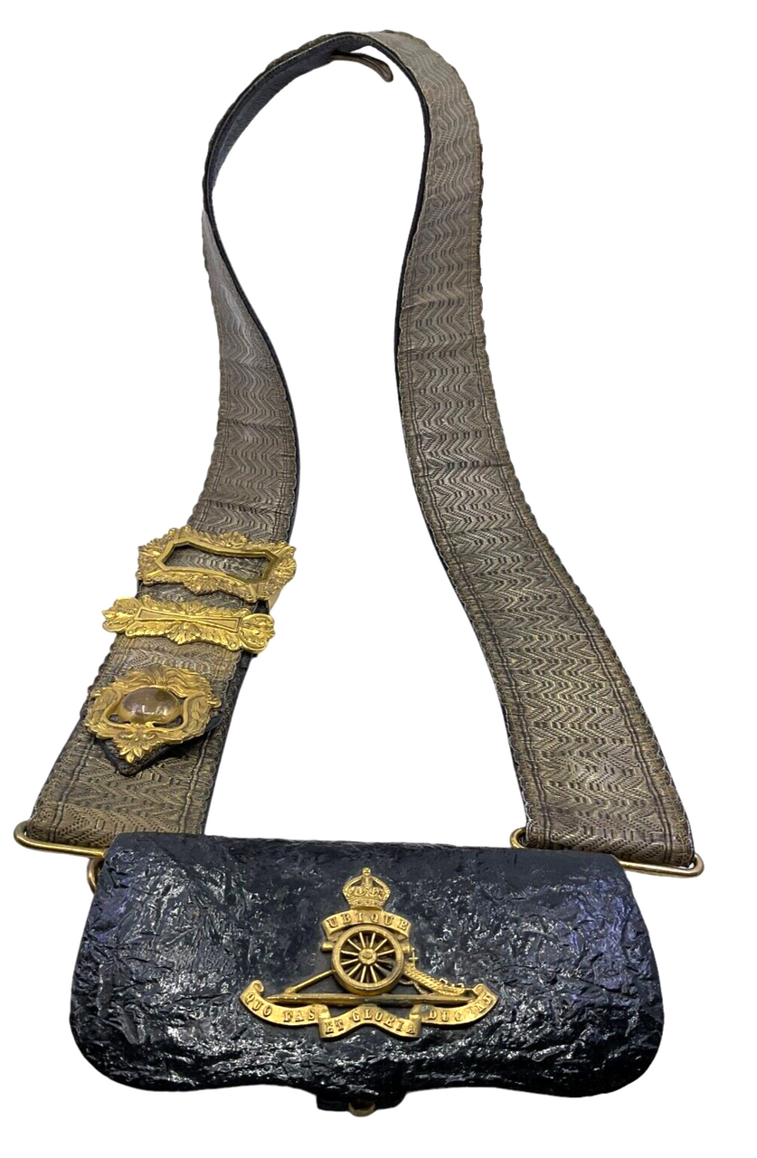 Victorian British Volunteer Artillery Officers Cross Belt & Pouch Victorian British Volunteer Artillery Officers Cross Belt & Pouch