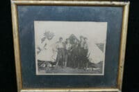 Pre WW1 Canadian Soldiers Camp Tent Framed Group Photo Pre WW1 Canadian Soldiers Camp Tent Framed Group Photo