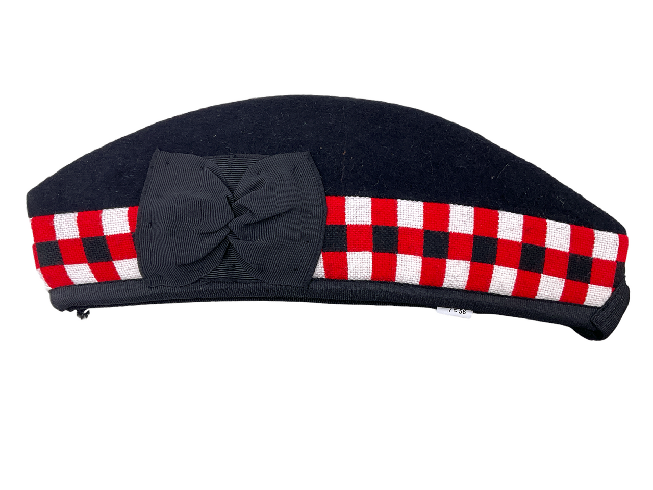 British Canadian Scottish Highland Red White Black Diced Glen Size 7 1/2 British Canadian Scottish Highland Red White Black Diced Glen Size 7 1/2