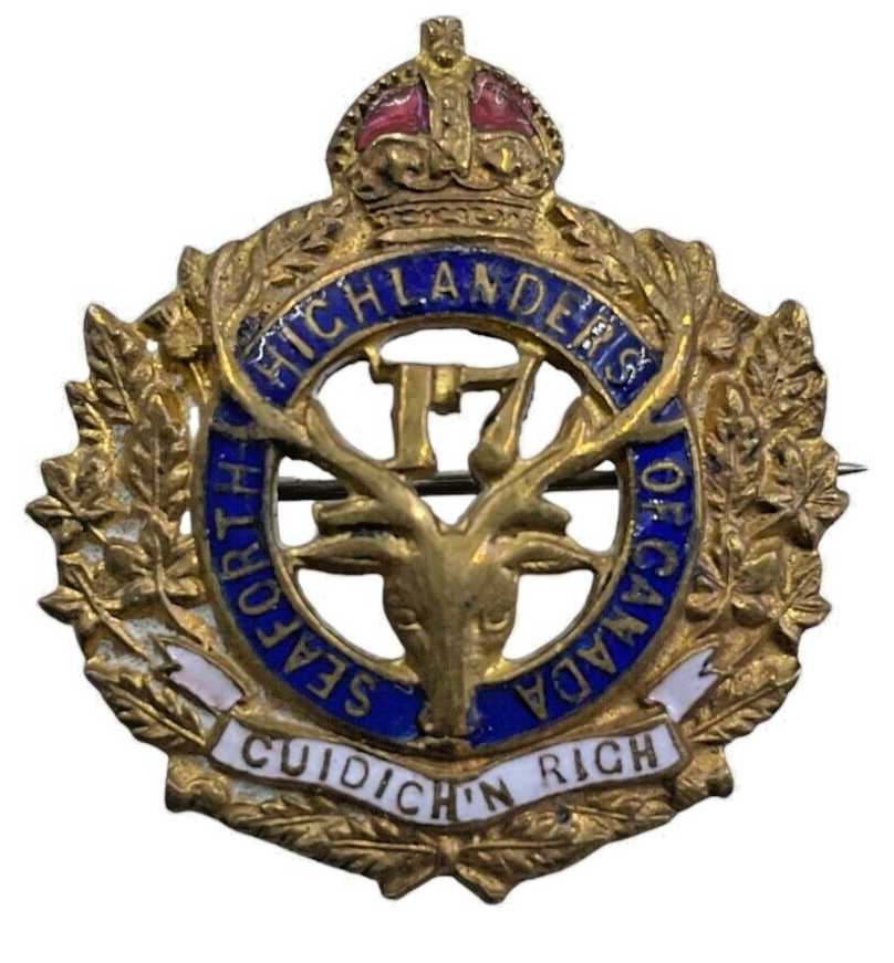 WW1 Canadian CEF 17th Battalion Seaforth Highlanders of Canada Sweetheart Badge WW1 Canadian CEF 17th Battalion Seaforth Highlanders of Canada Sweetheart Badge