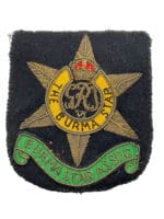 WW2 British Burma Star Association Blazer Crest Bullion Wire