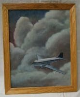 Cold War Era Canadian RCAF Laurentian Air Framed Original Painting