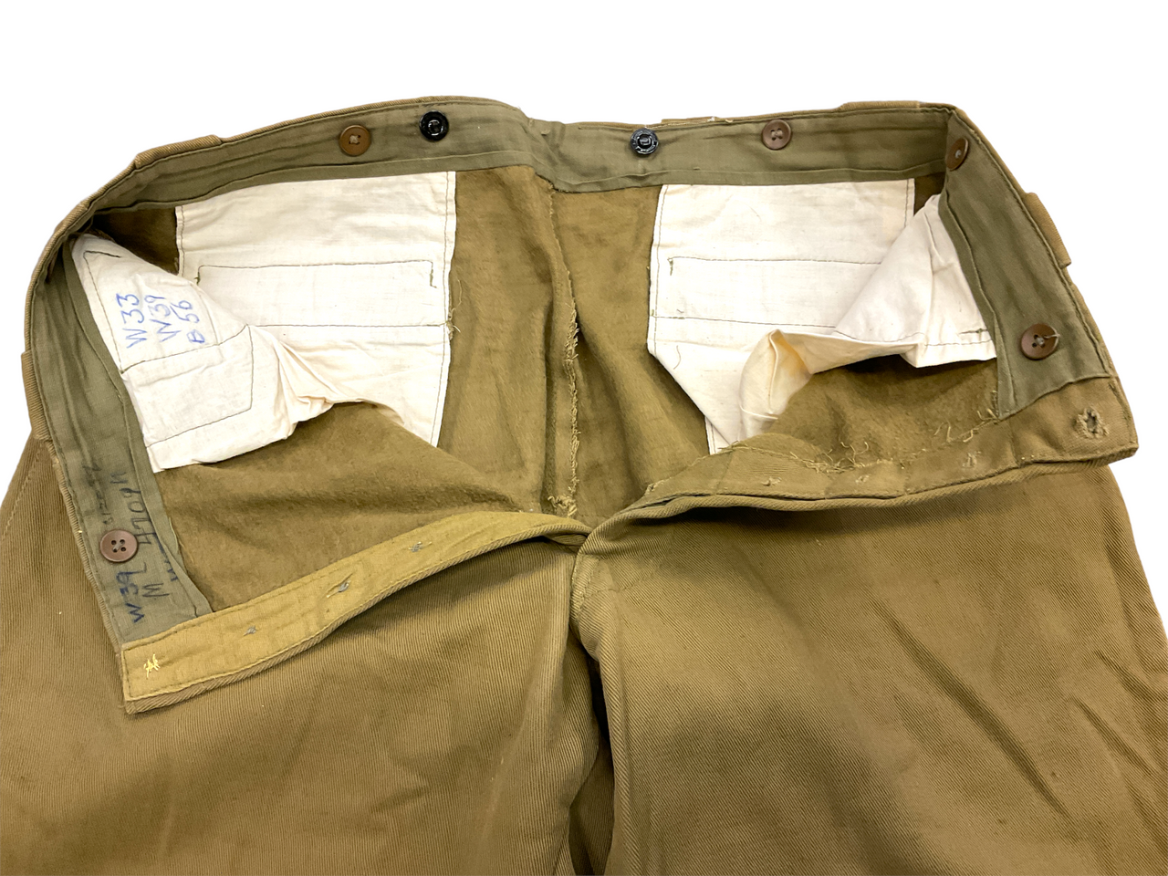 WW2 Canadian Breeches Tan Denim Size 34 W WW2 Canadian Breeches Tan Denim Size 34 W