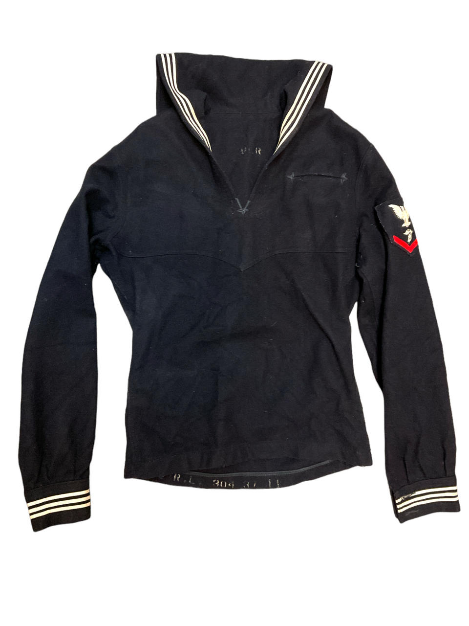 US USN Navy Medical Department Patch Blue Wool Jumper Size 40 US USN Navy Medical Department Patch Blue Wool Jumper Size 40