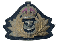 WW2 British Canadian RN RCN Navy Officers Visor Cap Insignia