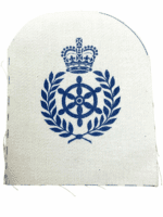 British RN Navy Coxwain Quartermaster Sleeve Patch Printed