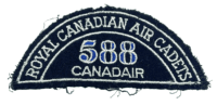 Canadian RCAC Air Cadets 588 Canadair Shoulder Title Insignia Patch