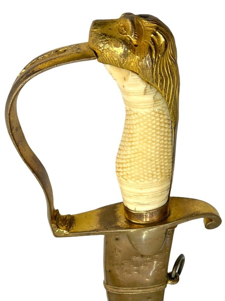 British 1803 Infantry Officers Sword Scabbard Maker S Brunn Blue and Gilt Blade British 1803 Infantry Officers Sword Scabbard Maker S Brunn Blue and Gilt Blade