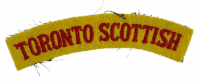 WW2 Canadian Toronto Scottish Shoulder Title Insignia Single