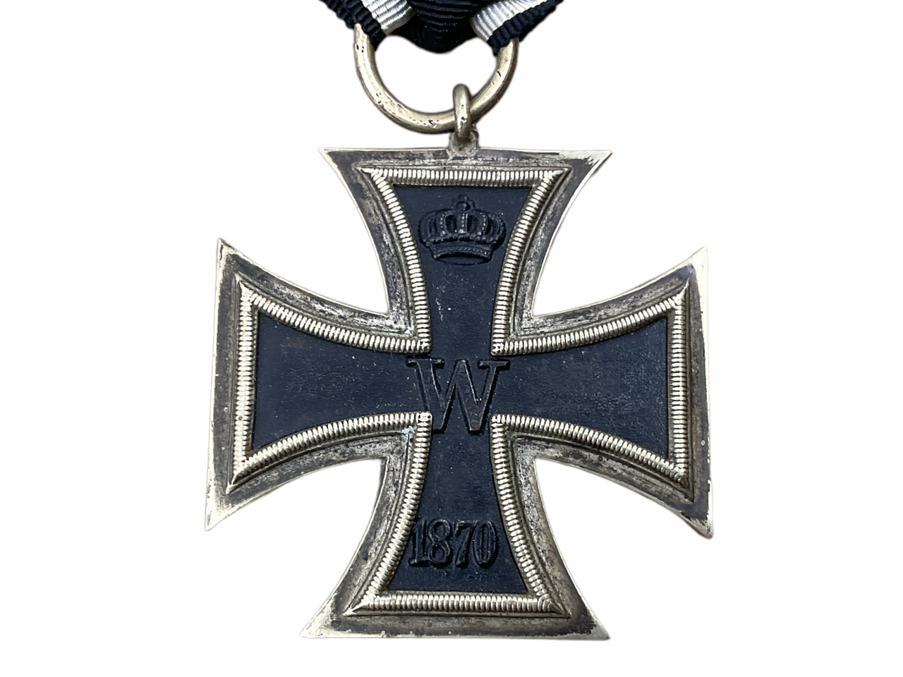 Imperial German 1870 Iron Cross 2nd Class Large Frame & Ribbon Imperial German 1870 Iron Cross 2nd Class Large Frame & Ribbon