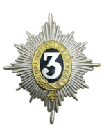 Victorian British 3rd Dragoon Guards Cavalry Helmet Plate