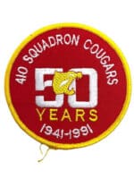 Canadian RCAF 410 Squadron 50 Years Anniversary Colour Crest Patch Vintage