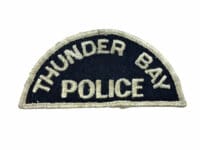 Canada Canadian Thunder Bay Ontario White Edge Police Patch