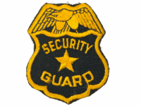 US Security Guard Yellow Eagle On Black Police Patch US Security Guard Yellow Eagle On Black Police Patch