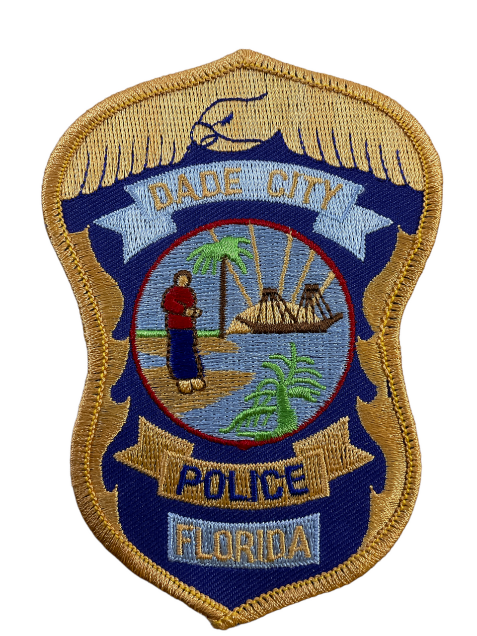 US Dade City Florida Gold Edge Police Patch US Dade City Florida Gold Edge Police Patch