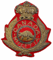 Victorian Canadian Canada Militia Bullion Wire Officers Cap Badge RARE
