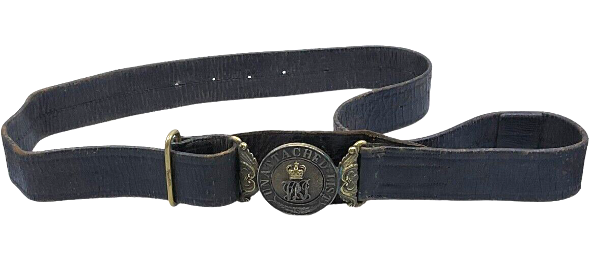 Victorian British Indian Army Officers Unattached List Belt & Buckle Victorian British Indian Army Officers Unattached List Belt & Buckle