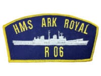 British Royal Navy HMS Ark Royal Aircraft Carrier R06 Ships Crest Patch