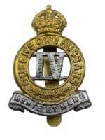 WW2 British 4th Queens Own Hussars Cap Badge