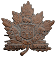 WW1 Canadian CEF 27th Battalion Collar Insignia Single